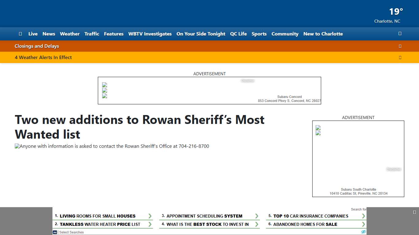 Two new additions to Rowan Sheriff’s Most Wanted list
